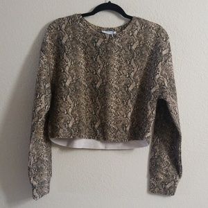 ZARA Snake Print Sweatshirt